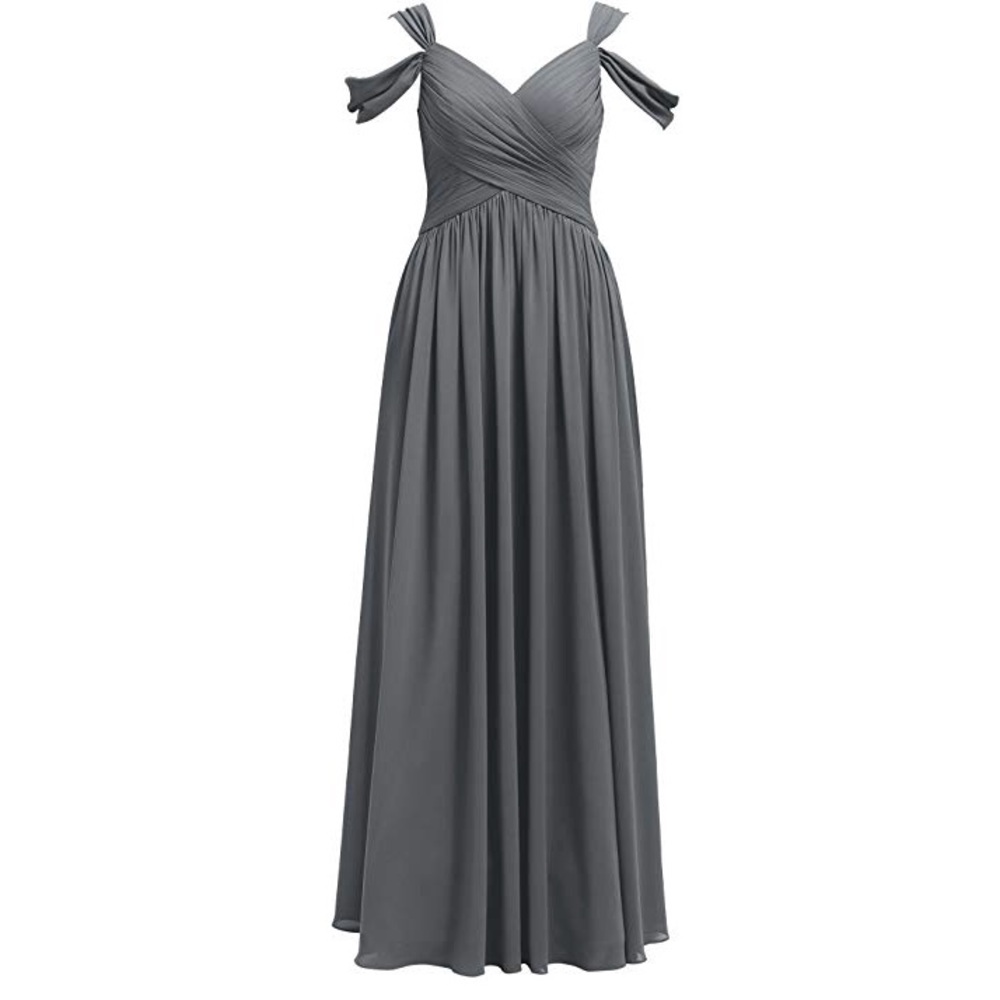 AWEI Pleated Chiffon Bridesmaid Dress Long